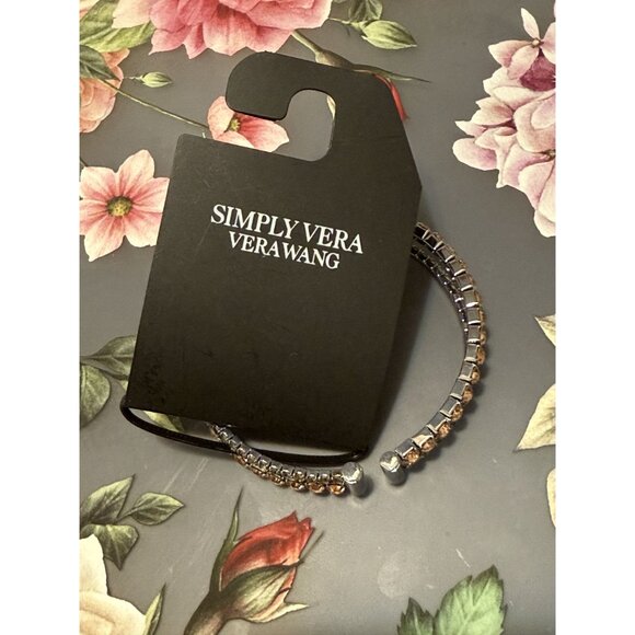 Simply Vera Vera Wang Double Cuff Rhinestone Bracelet NWT $26 - Picture 3 of 4